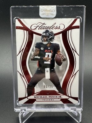 MICHAEL PENIX JR. 2025 PANINI FLAWLESS #4 RUBY GEM 3/25 FALCONS