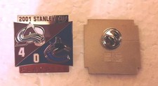 2001 STANLEY CUP PLAYOFFS AVALANCHE / SHARKS PIN COLLECTORS LAPEL NHL HOCKEY NEW