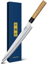 Sushi Knife 10 Inch, Japanese High Carbon Steel Sashimi Knife, Ultra Sharp Ya...