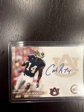 2005 CARLOS ROGERS PRESS PASS ROOKIE AUTO AUBURN TIGERS SAN FRANCISCO 49ERS