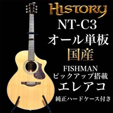 HISTORY NT-C3 E-Akustikgitarre komplett aus Furnier angepasster Fender? Neu