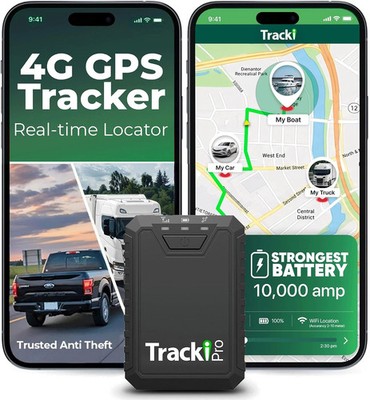 Tracki Pro GPS Tracker for Vehicles, Subscription Required, Cancel Anytime - Tra