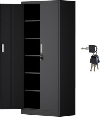 Metallschrank mit 5 verstellbaren Regalen 180x80x40cm