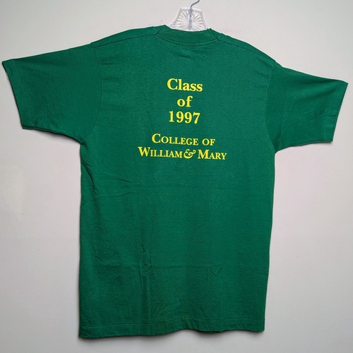Vintage 90s College Of William & Mary T Shirt Size XL Class Of 1997 Green USA - Bild 6 von 7