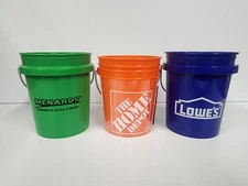 Menards, Home Depot, Lowes Mini Bucket, Minature Paint Pail, 4in Tall HTF