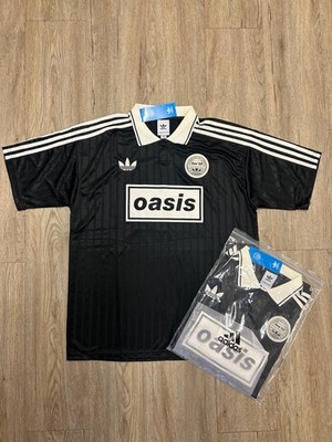 Adidas X Oasis Tour 3-Stripes Football T-Shirt Black/Blue (S-XXL