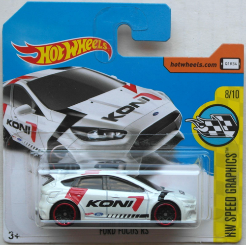 Hot Wheels '09 Ford Focus RS White - Forza Motorsport Series 1/64 Scale Die-Cast Car