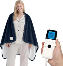 Heated Wearable Shawl, Heated Blanket Electric Throw for Gifts, 33X59 Inch Super