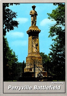 Confederate Monument Perryville Battlefield KY John Hinde Curteich Postcard 1902