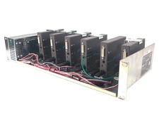  6 AJA ROI-DVI Converters in Custom Power Rack Unit C2023-161 