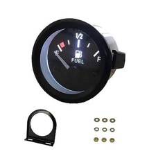 2" Universal Fuel Level Gauge E-1/2-F Pointer 52mm Fuel Tank Meter with LED