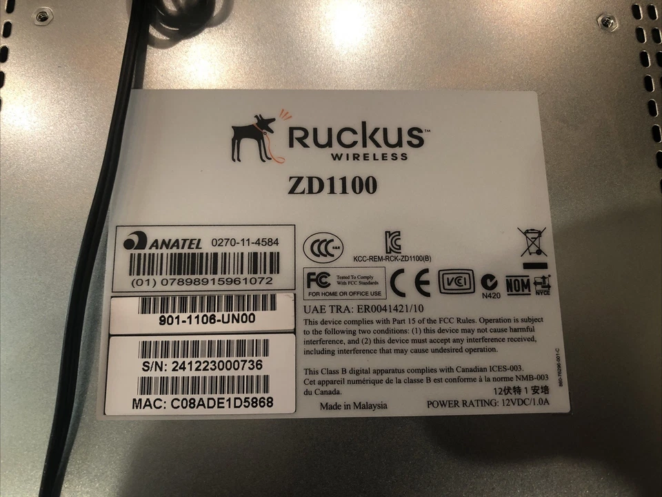 Ruckus Zone director 1100 Wireless Controller With Power Supply - ZD1100 - Image 4 of 4