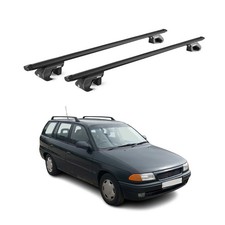 Dachträger Grundtäger für Opel Astra F G Kombi 1991-2004 90kg Alu Schwarz 2x ABE