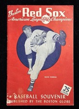 1946 Boston Globe Red Sox AL Champ Souvenir Magazine Ted Williams YR BK Recap⚾️