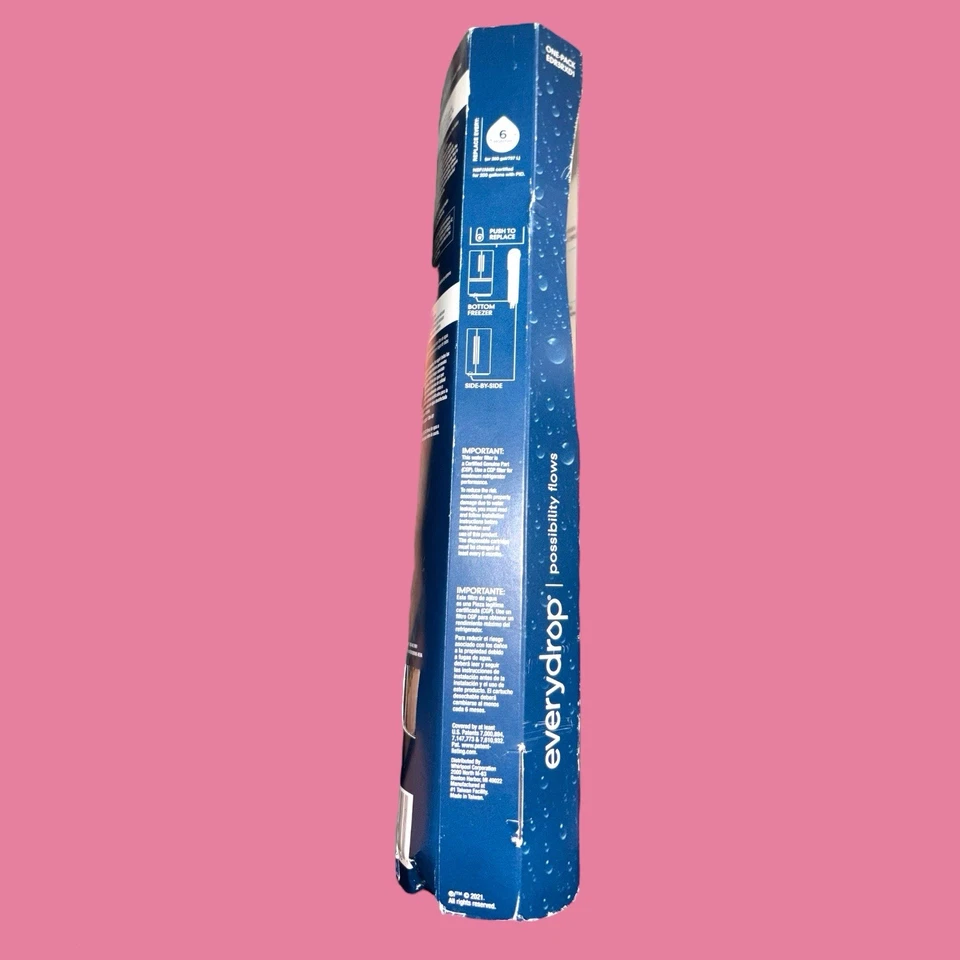 Everydrop by Whirlpool Ice and Water Refrigerator Filter 3, Single-Pack, Aqua - Image 3 of 4