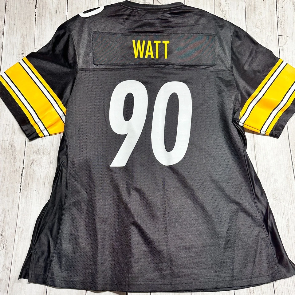 Camiseta deportiva para mujer NFL PRO LINE TJ Watt #90 negra de los Pittsburgh Steelers - S, M, L, XL Foto 2 de 4