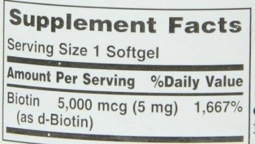 Nature's Bounty Biotin 5000mcg Vitamin Supplement Healthy Hair 72ct Pack of 2 - Picture 17 of 19