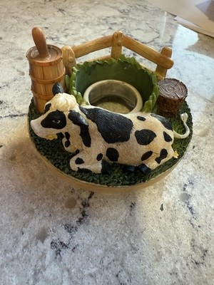 Black And White Holstein Cow Candle Capper Topper