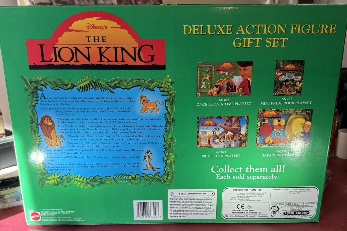 Rare! 1994 The Lion King Deluxe Action Figure Gift Set # 66792