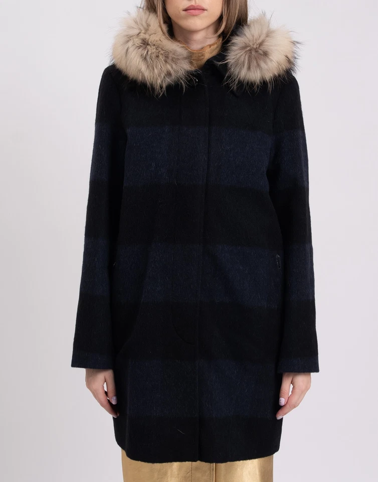 RRP €861 WOOLRICH 3in1 Coat Size L Alpaca Mohair & Wool Blend Down  Gilet Hooded - Image 3 of 4