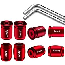 Dust-proof Red Valve Stem Caps - Anti-theft Caps With Rubber Seal Set Of 8 Dust-proof Red Valve Stem Caps - Anti-theft Caps With Rubber Seal Set Of 8