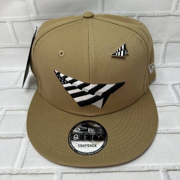 Paper Planes Roc Nation 9Fifty New Era Hat Snapback Cap Jay-Z with pin Brown