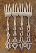 Oneida Chandelier Set of 4 Salad Forks Community Stainless Flatware Lot F