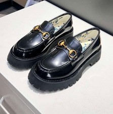 GUCCI HORSEBIT LUG SOLE PLATFORM LOAFERS  EUR 44/US 11 