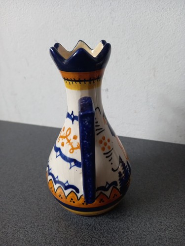 Antigua Pareja De Pequeños Jarrones Henriot Quimper - 14,5 CM - Imagen 5 de 15