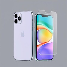 Cover + Vetro per APPLE iPhone 16 15 14 13 12 11 X PRO MAX Custodia Trasparente