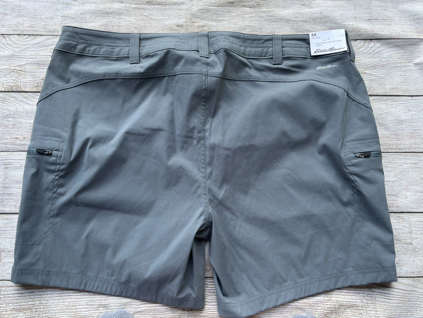Eddie Bauer First Ascent Guide Shorts 24W Womens Graphite New Hiking Mid Rise