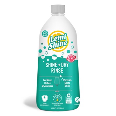 Natural Dishwasher Rinse Aid Hard Water Stain Remover 25.35 oz