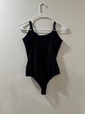 Women's Active Basic Navy Black Bodysuit Size medium Stretch