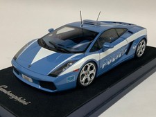 1/18 AutoArt Lamborghini Gallardo Italian Police set  Leather base 74576  AB1179