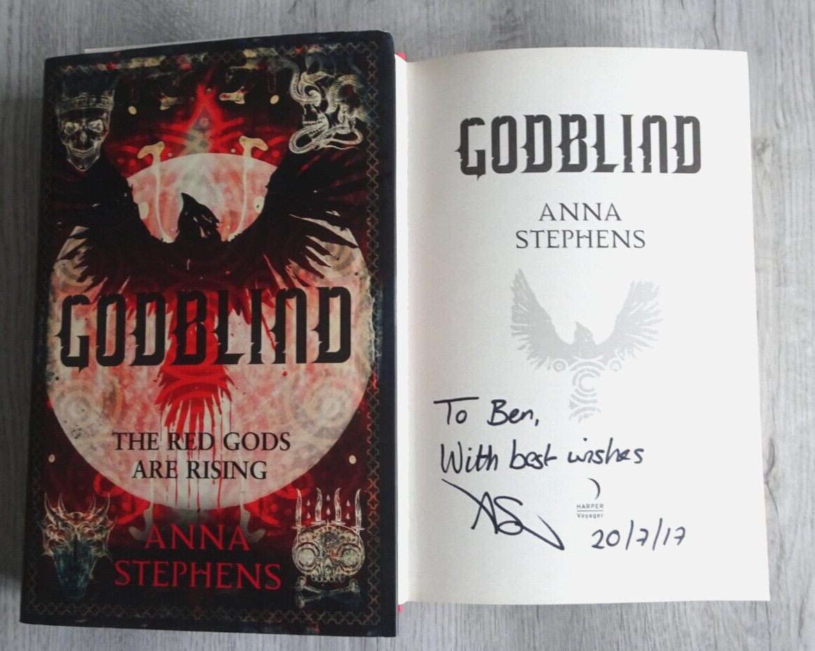 Godblind Signed Book Anna Stephens Hardback 1st 2017