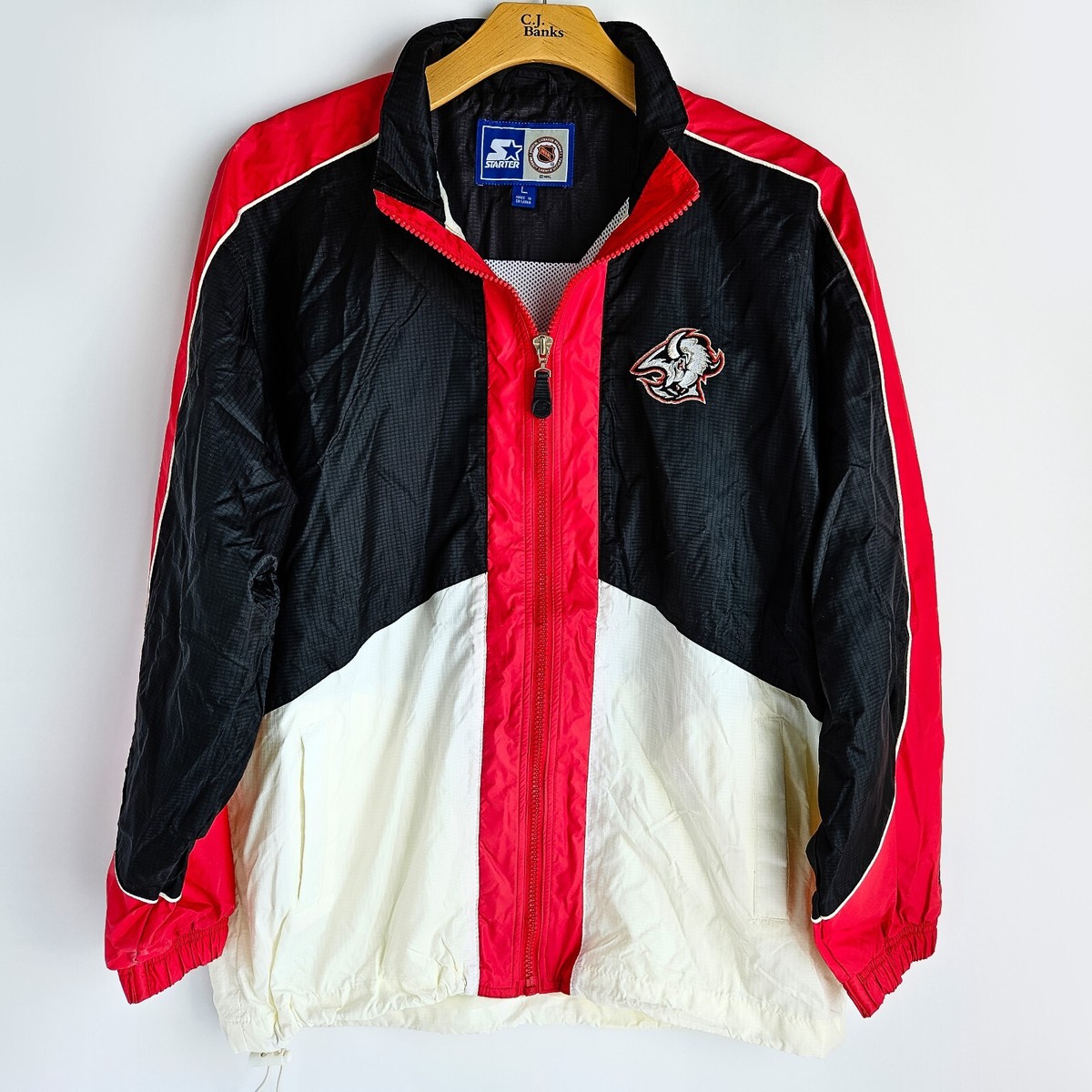 Vintage Starter NHL Buffalo Sabres Windbreaker Jacket Mens L