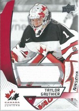  2019-20 Upper Deck Team Canada Juniors TAYLOR GAUTHIER #20 Jersey