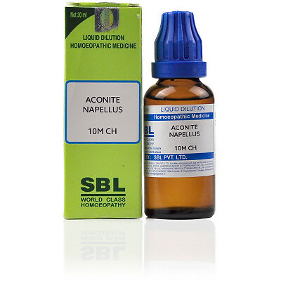 5 X SBL Aconite Napellus 10M CH (30ml) + FREE DELIVERY USA