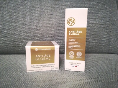 Yves Rocher Anti-Age Global Skin Care Set: Korrigierendes Serum 50ml+ Creme 50ml