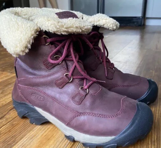 KEEN Stivali Betty Donna Corti Impermeabili Marrone Taglia M 39 5 M