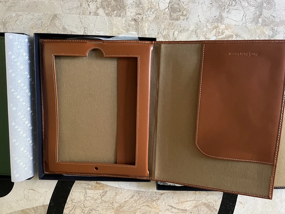3 Polo Ralph Lauren  Leather Tablet Case Brown Tan (For Original Apple iPad $98 - Image 4 of 4