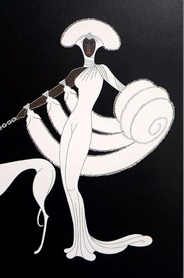 Erte 【Ebony and White】vintageitem 1980年代 Erté — Art Deco Style Erte 【Ebony and White】vintageitem 1980年代