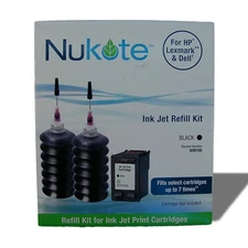 Nukote WM196 Black Ink Jet Refill Kit - For HP, Lexmark, Dell and Other Printers