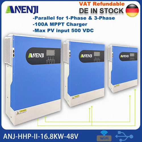 16.8KW Solar Wechselrichter Off-Grid Hybrid 48V MPPT 100A 1Phase&3Phase mit WIFI