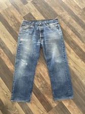 Levi's Blue Jeans Medium Wash 501 0115 Made In USA Stained