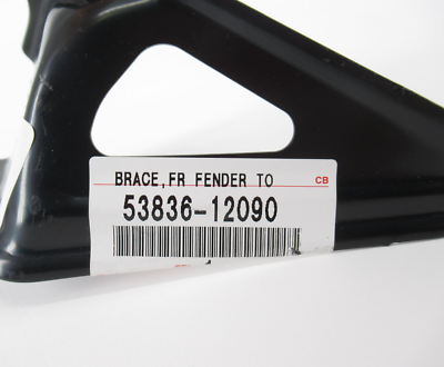 Genuine OEM Toyota 53836-02020 Driver LH Front Fender Brace 2019