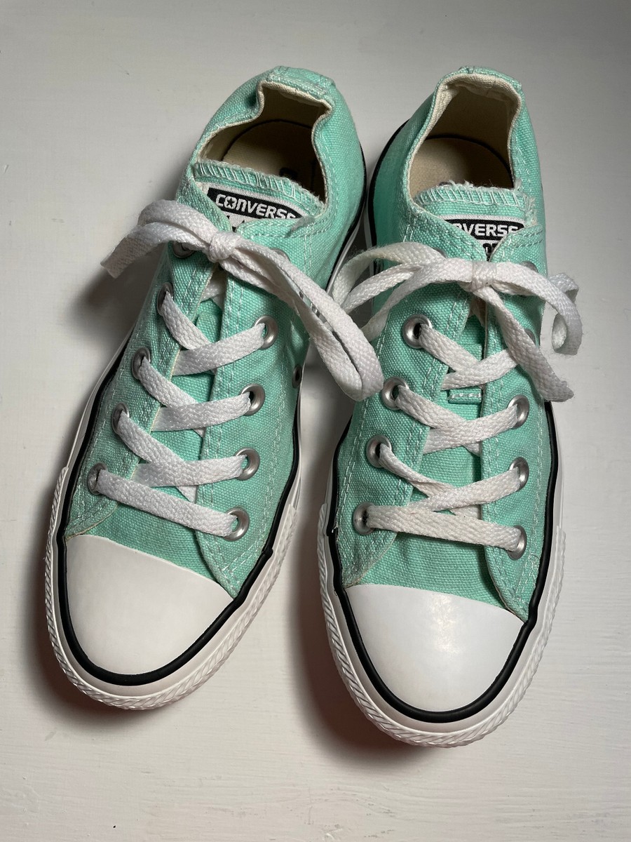 CONVERSE ALL STAR WOMEN'S US SIZE MINT GREEN LOW TOP SNEAKERS