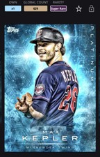 Topps Bunt MLB DIGITAL 2022 Platinum Aqua Base Max Kepler