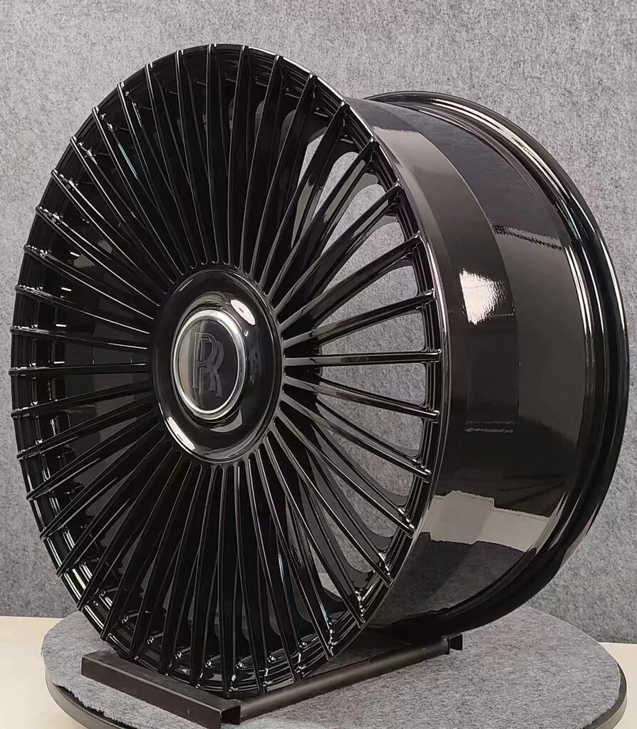 24” FORGED GLOSS BLACK WHEELS RIMS FOR ROLLS ROYCE WRAITH PHANTOM GHOST 24X10