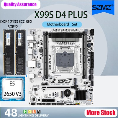SZMZ X99 Motherboard Kit With Xeon E5 2650 V3 CPU 2*8GB DDR4 2133Mhz RAM PCIe3.0